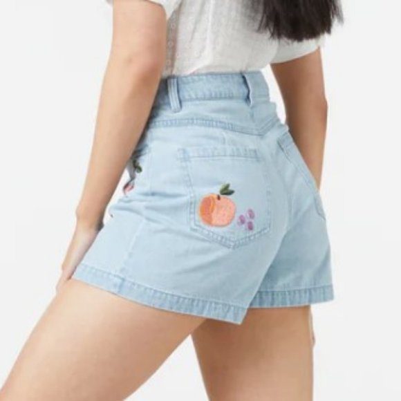 Fruit Salad Embroidered Shorts NWT - Picture 3 of 6